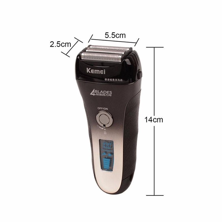 KEMEI KM-5598 4D Electric Shaver 4-Blade Cordless Electric Razor Wet or Dry Shaver Operation - US Plug-2
