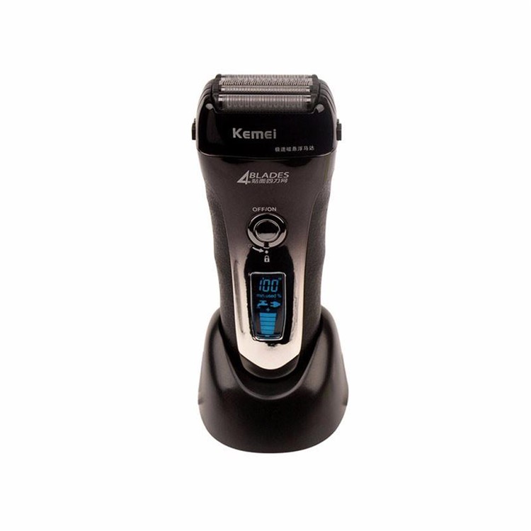 KEMEI KM-5598 4D Electric Shaver 4-Blade Cordless Electric Razor Wet or Dry Shaver Operation - US Plug-5