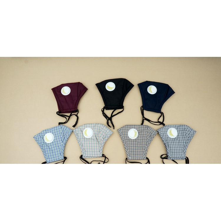 Adult PM2.5 Cotton Dust Mask Respiratory Valve Anti Haze Masks Mouth-muffle with Filter - Dark Blue-4