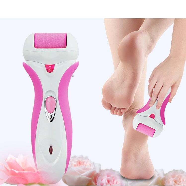 4-in-1 Rechargeable Cordless Electric Shaver Hair Removal Epilator Foot Callus Remover - Pink / EU Plug-2