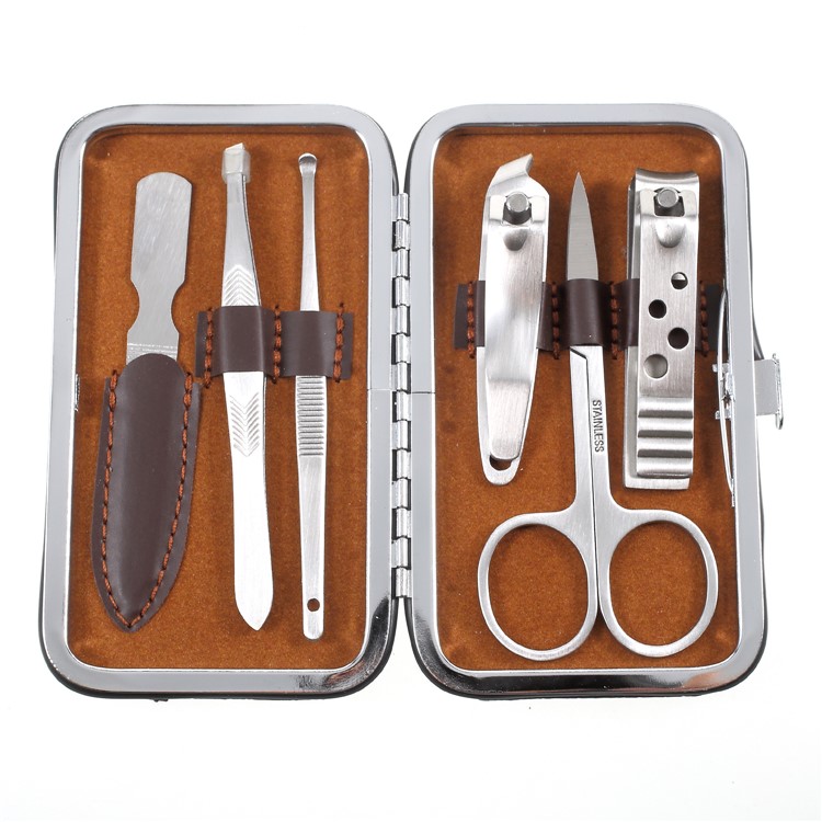 6-in-1 Nail Clippers Scissor Ear Pick Manicure Travel Grooming Tool Ket-1
