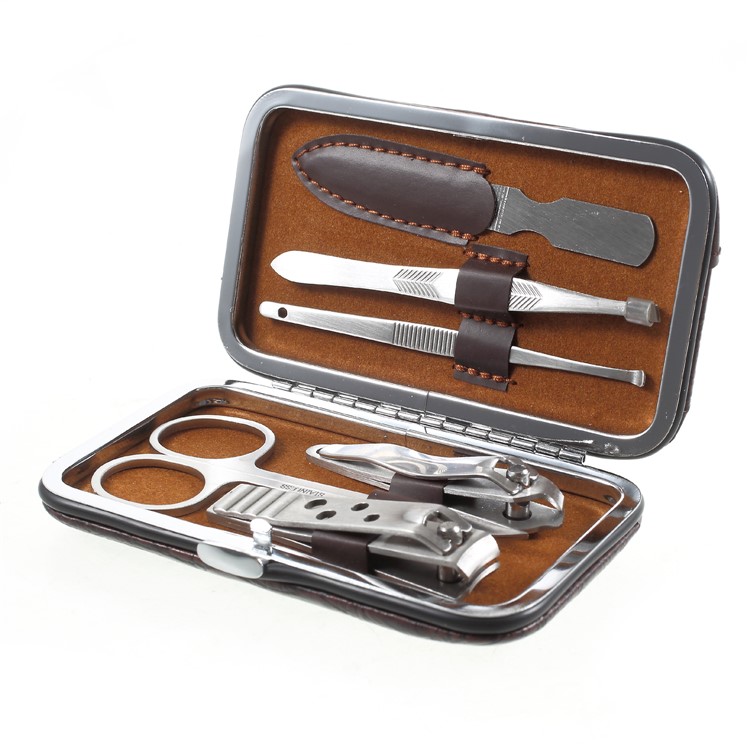 6-in-1 Nail Clippers Scissor Ear Pick Manicure Travel Grooming Tool Ket-2