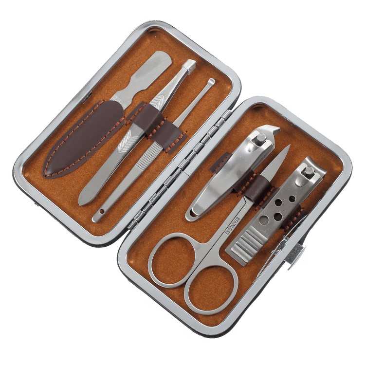 6-in-1 Nail Clippers Scissor Ear Pick Manicure Travel Grooming Tool Ket-3
