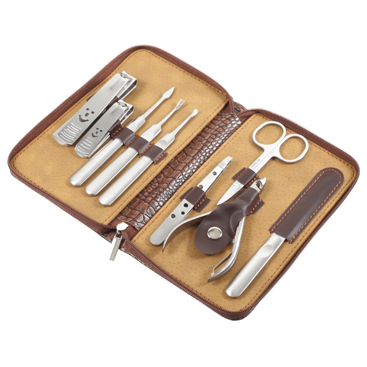 9-in-1 Premium Smiling Nail Clippers Scissors Dead Skin Plier Beautify Manicure Tool Set-2