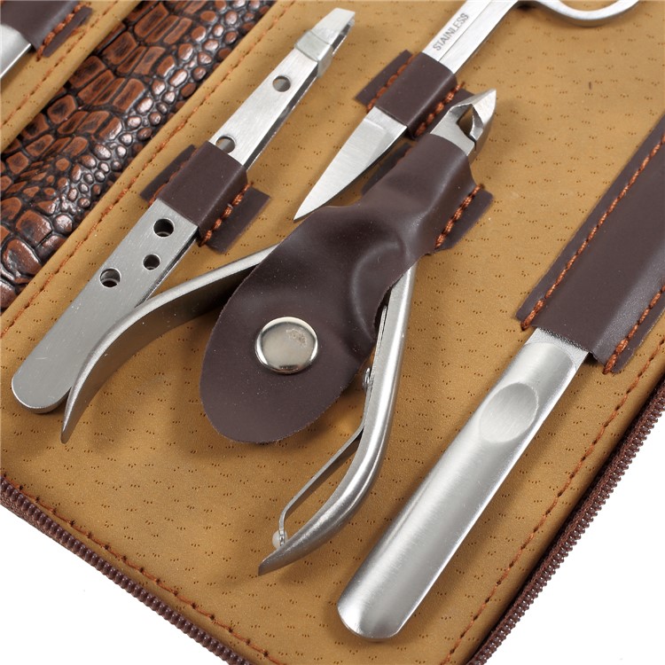 9-in-1 Premium Smiling Nail Clippers Scissors Dead Skin Plier Beautify Manicure Tool Set-4
