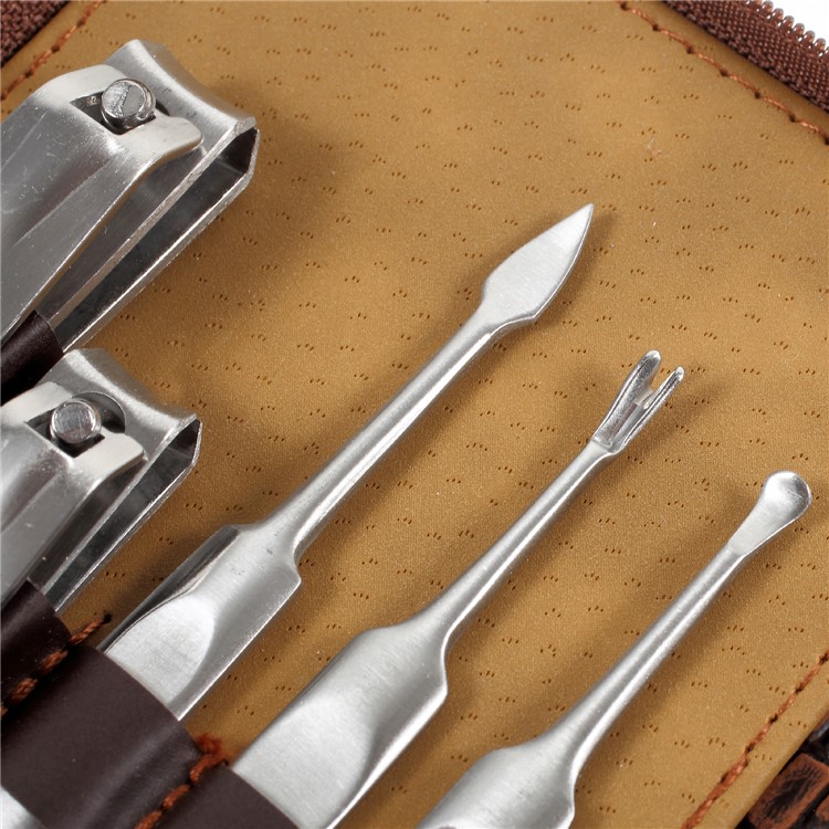 9-in-1 Premium Smiling Nail Clippers Scissors Dead Skin Plier Beautify Manicure Tool Set-5