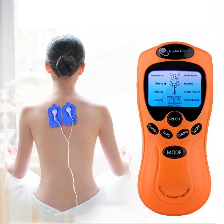 Portable Electronic Pulse Massager for Cervical Vertebra Pain Relieve with Timing Function - Orange / US Plug-1