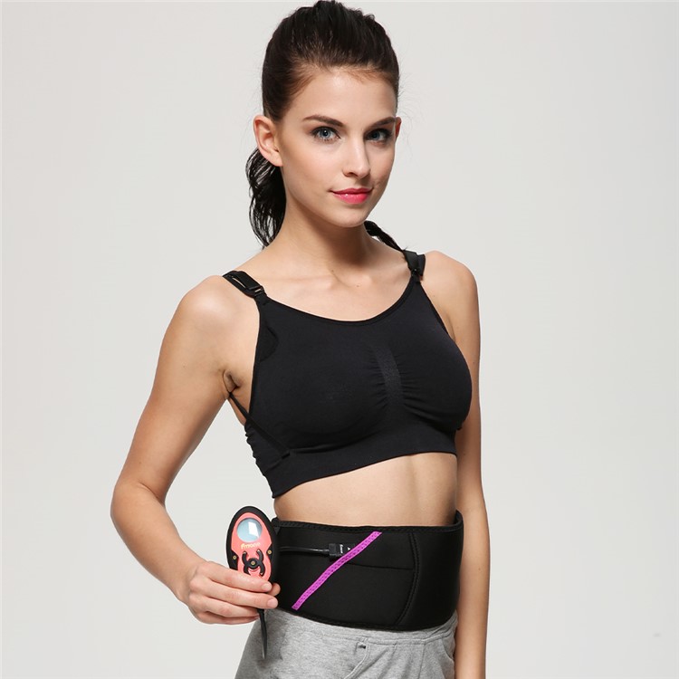 FITTONE EMS Abdômen Músculo Treinador Recarregável Toner Muscular Estimulador Cinto Para Perda De Peso, Redução De Gordura-4