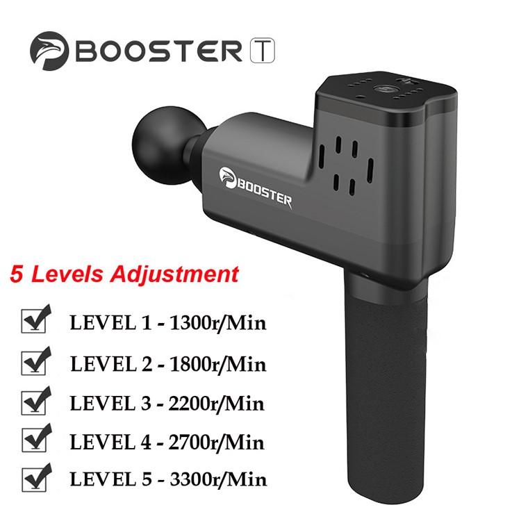 BOOSTER Thérapie Pistolet Massage Musculaire Soulagement De La Douleur De Vibration À Haute Fréquence Massager - Fiche Américaine / Noir-6