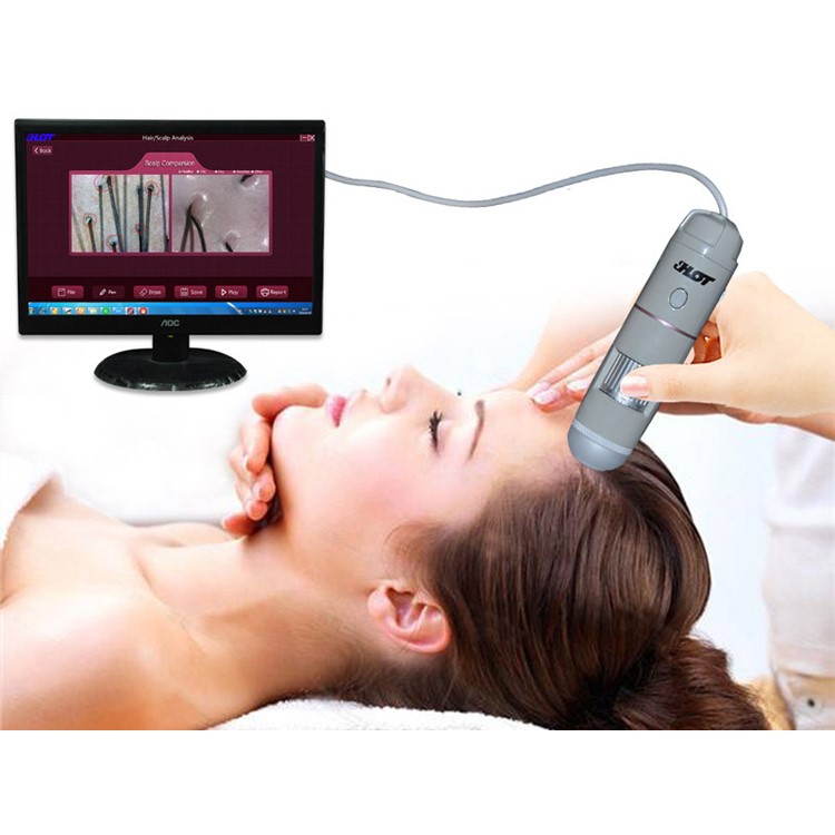 HOT-B30S 5X-200X 8 LED 2.0MP USB Digital Kopfhaut Haar Mikroskop Mit OTG Funktion Haut Detektor-6