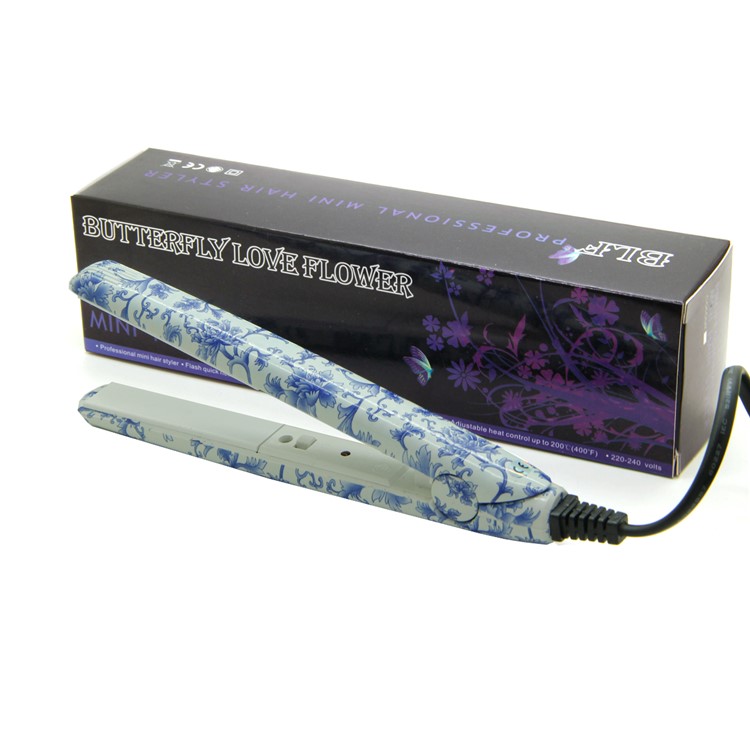 Blue and White Porcelain Professional Mini Car Charger Porcelain Hair Straightener-2