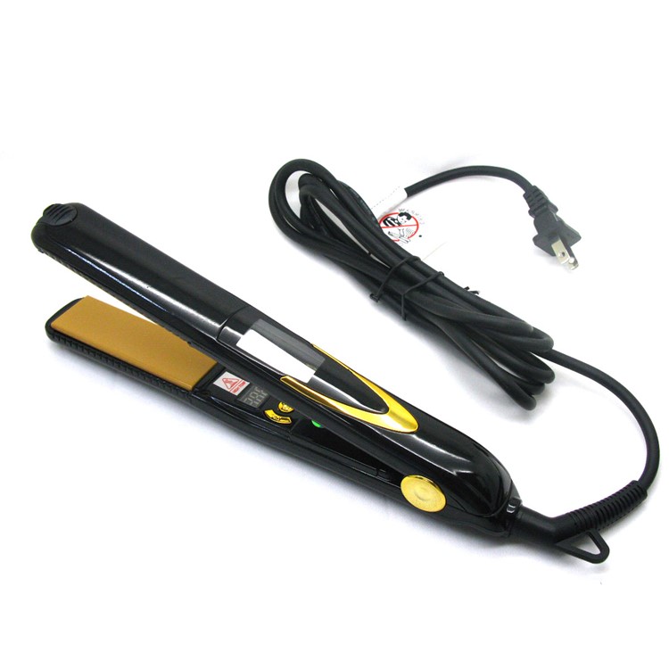JR-170 Professional Vibrating Massage Hair Straightener with 0.7-inch Screen Display - Black / EU Plug-1