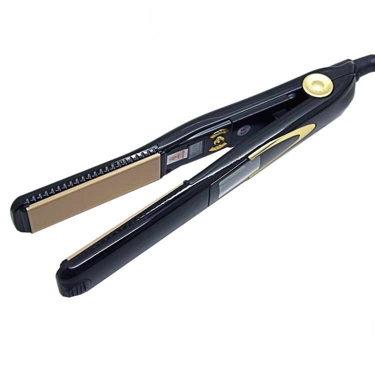 JR-170 Professional Vibrating Massage Hair Straightener with 0.7-inch Screen Display - Black / EU Plug-3