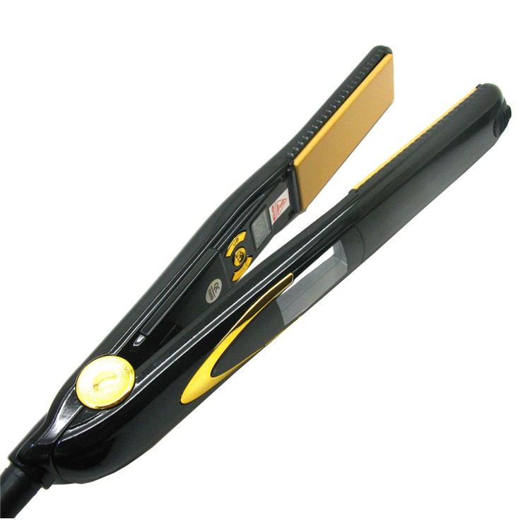 JR-170 Professional Vibrating Massage Hair Straightener with 0.7-inch Screen Display - Black / EU Plug-4