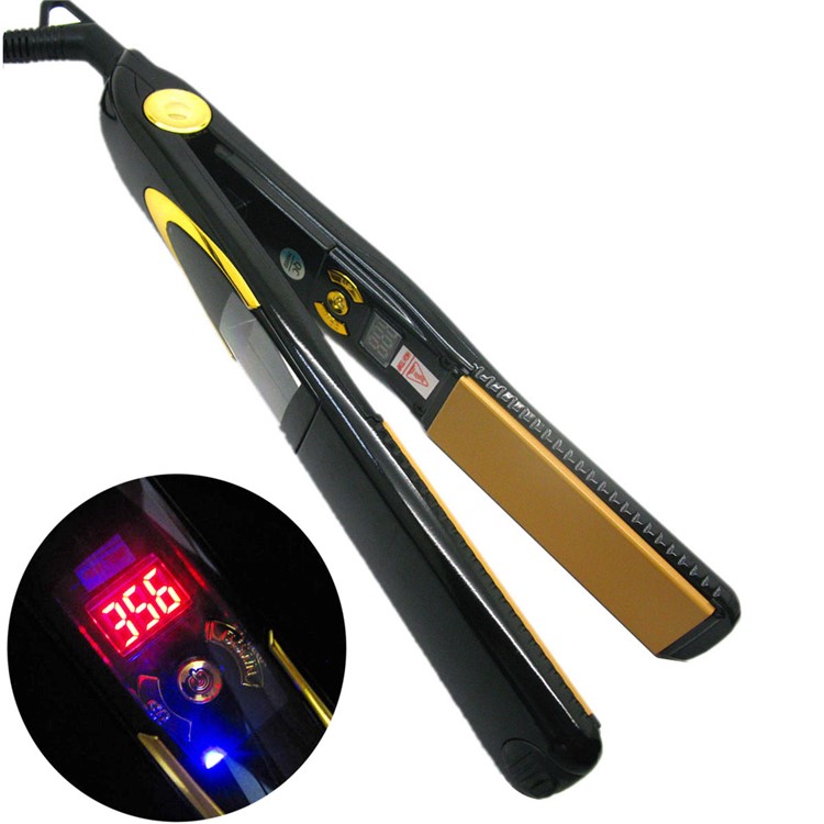 JR-170 Professional Vibrating Massage Hair Straightener with 0.7-inch Screen Display - Black / EU Plug-5