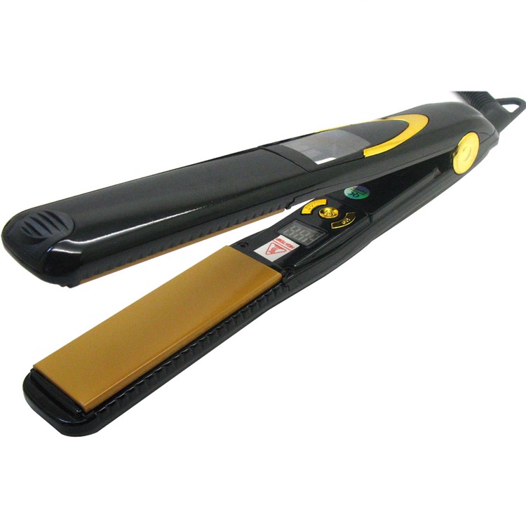 JR-170 Professional Vibrating Massage Hair Straightener with 0.7-inch Screen Display - Black / EU Plug-6