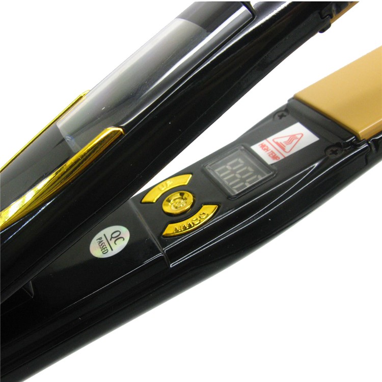 JR-170 Professional Vibrating Massage Hair Straightener with 0.7-inch Screen Display - Black / EU Plug-7