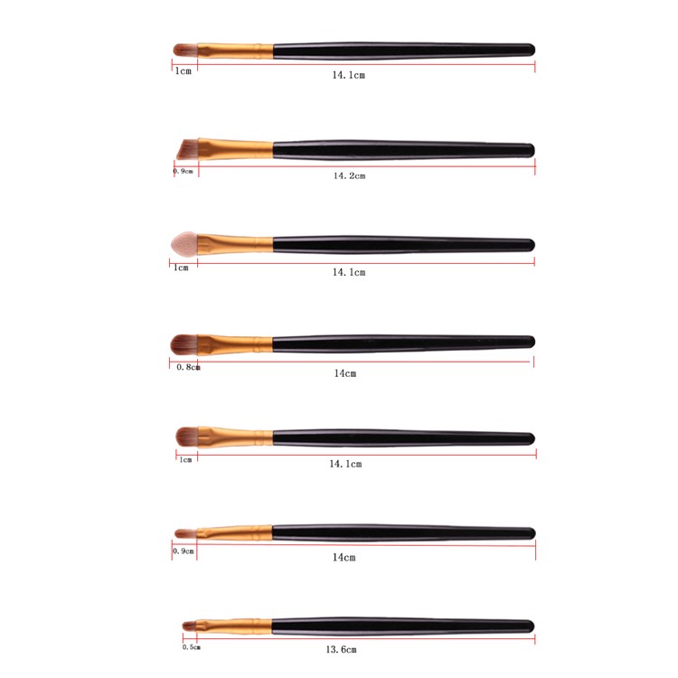 20Pcs/Set Eye Shadow Foundation Eyebrow Lip Brush Makeup Brushes Tool - Black + Gold-2