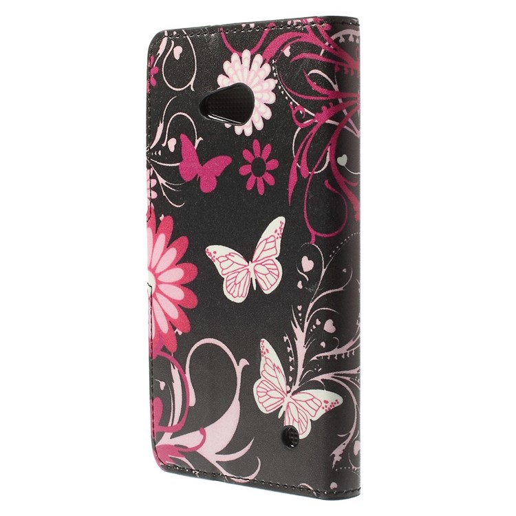 Schmetterlings-Blumen-magnetische lederne Standplatz-Abdeckung für Microsoft Lumia 640 DoppelSim / 640 LTE-2