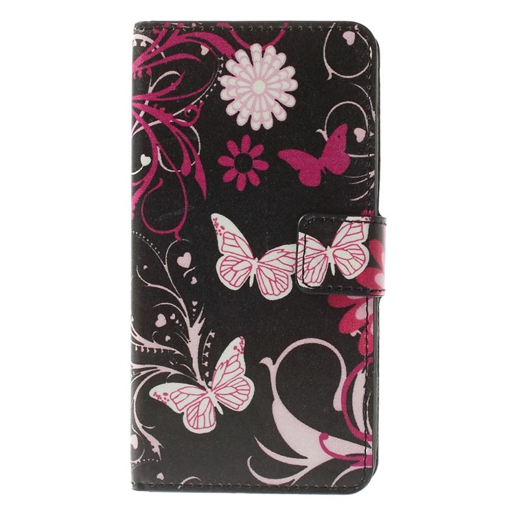 Schmetterlings-Blumen-magnetische lederne Standplatz-Abdeckung für Microsoft Lumia 640 DoppelSim / 640 LTE-3