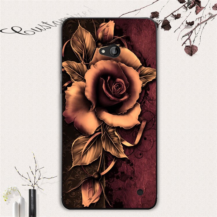 Softlyfit Embossed TPU Case for Microsoft Lumia 640 Dual Sim / 640 LTE Dual - Gothic Rose-1