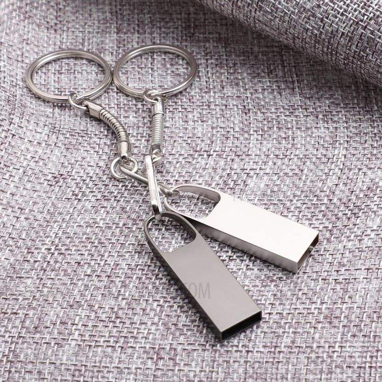 Waterproof USB Flash Drive Super Mini Metal 32GB with Keychain - Grey-5