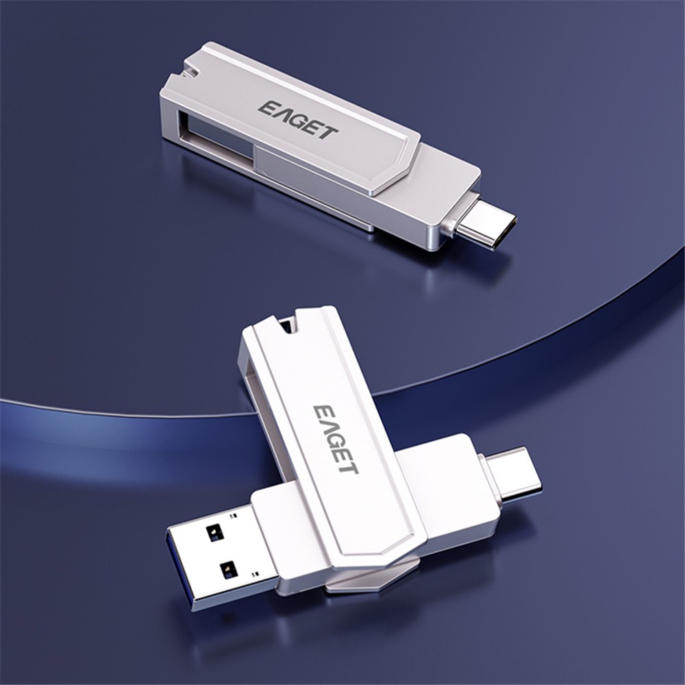 EAGET CF22 64GB Memory Stick 2-in-1 Type C+USB 3.0 Flash Drive for Type-C Phone Tablet Laptop-2