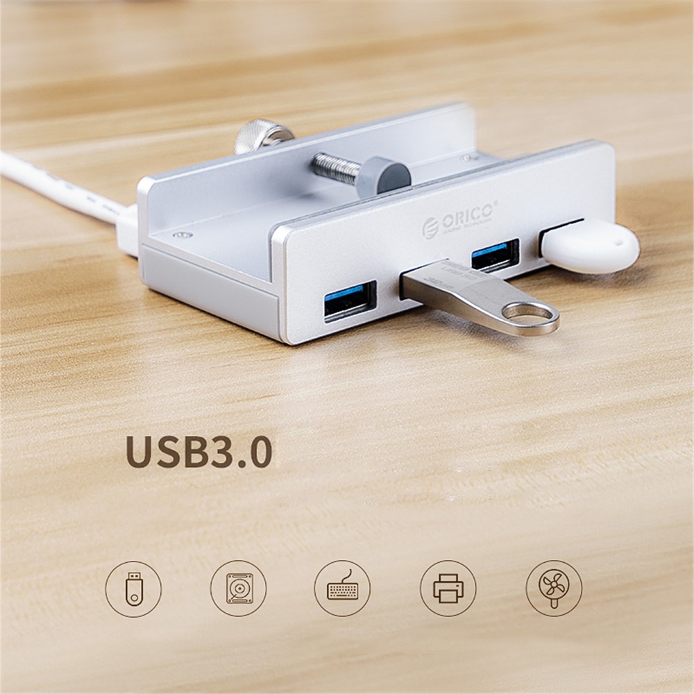ORICO MH4PU-P Aluminiumlegierung 4 Anschlüsse USB3.0 Klammerartigen Naben-9