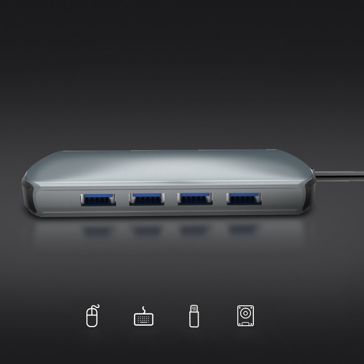 SEEWEI Type-C HUB Adapter 4 USB 3.0 HUB Expander-5