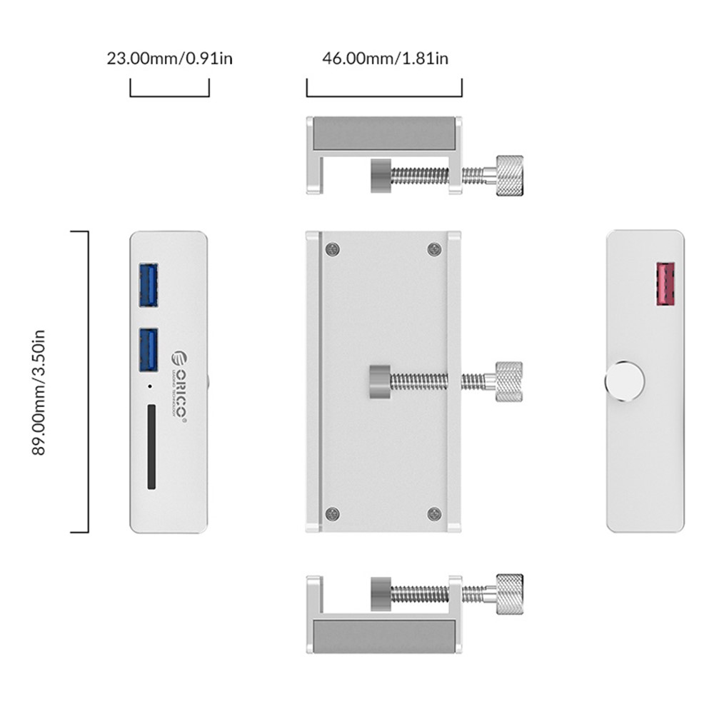 ORICO MH2AC Clip-type USB 3.0 Hub with Card Reader-8