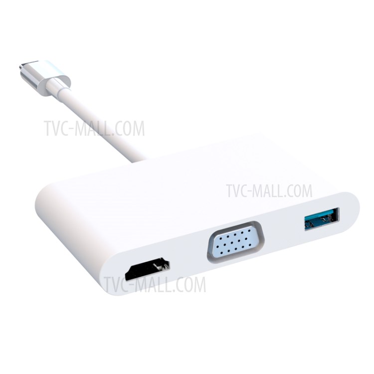 SEEWEI 7-in-1 Type-C HUB TYPE-C to PD+USB3.0+HDMI+VGA+Audio3.5mm+USB2.0*2 Multi-function HUB-1