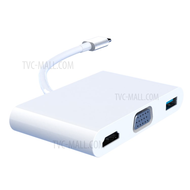 SEEWEI 7-in-1 Type-C HUB TYPE-C to PD+USB3.0+HDMI+VGA+Audio3.5mm+USB2.0*2 Multi-function HUB-5