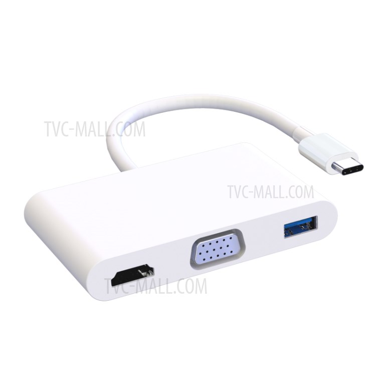 SEEWEI 7-in-1 Type-C HUB TYPE-C to PD+USB3.0+HDMI+VGA+Audio3.5mm+SD/TF Multi-function HUB-2