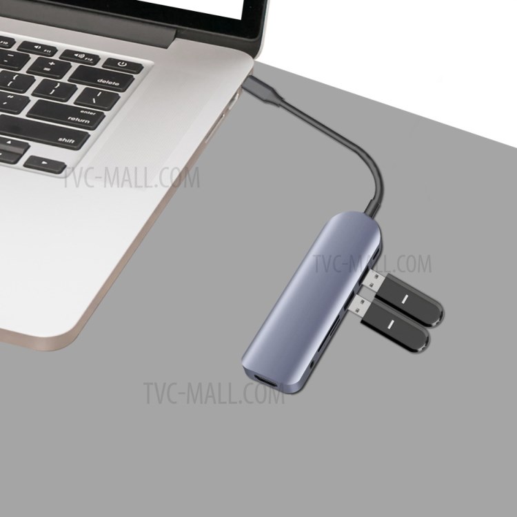C001 USB 3.1 Type-C Hub To HDMI Adapter with TF SD Reader Slot for MacBook Pro Huawei MateBook-5