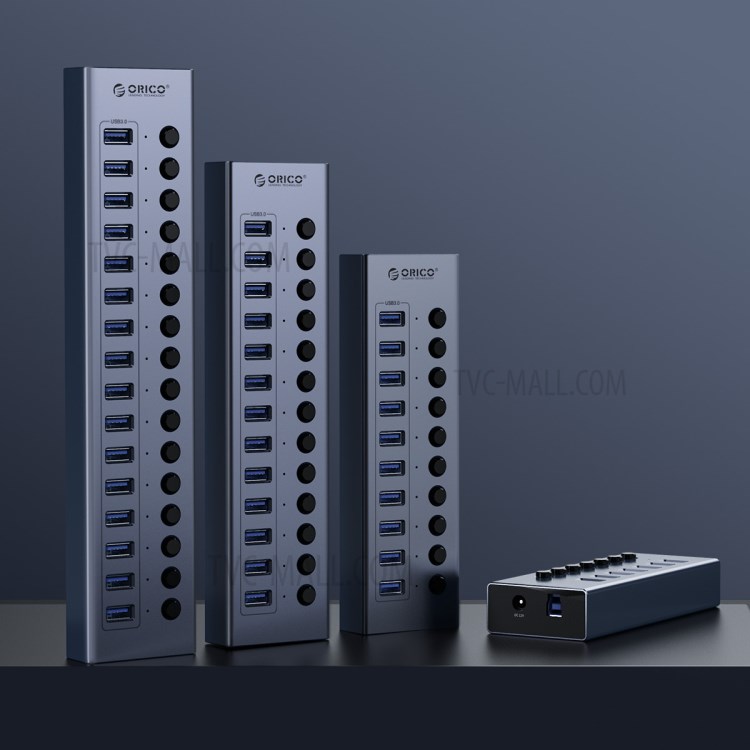 Hub Multi-porta De Alumínio ORICO BT2U3-16AB Com Interruptores Individuais-16