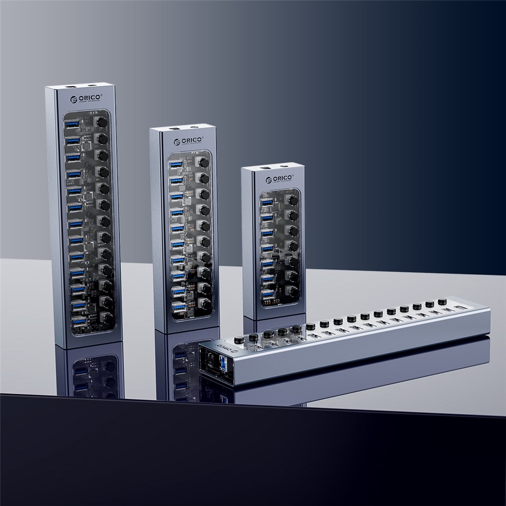 ORICO AT2U3-10AB Liga De Alumínio + PC USB3.0 Multi-Port Hub Com Interruptores Individuais-16