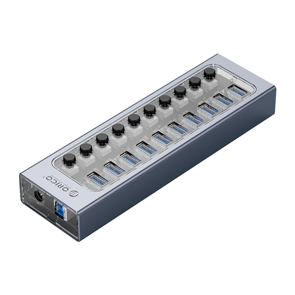 ORICO AT2U3-10AB Liga De Alumínio + PC USB3.0 Multi-Port Hub Com Interruptores Individuais-2