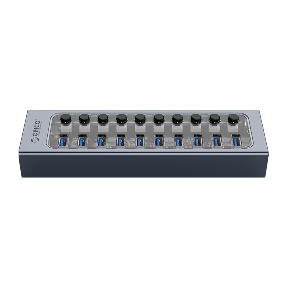 ORICO AT2U3-10AB Liga De Alumínio + PC USB3.0 Multi-Port Hub Com Interruptores Individuais-3