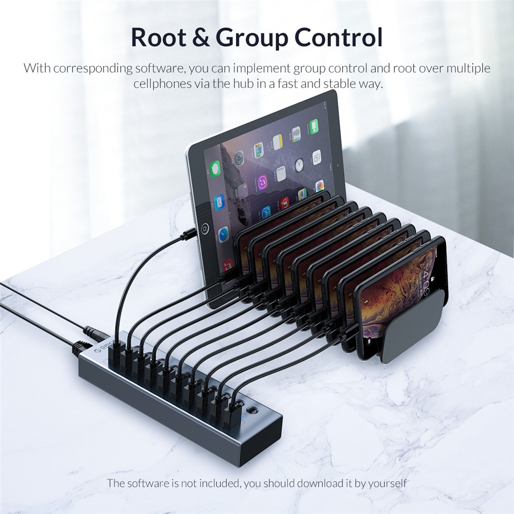 ORICO BT2U3-7AB Aluminum Alloy Multi-port HUB with Individual Switches-10