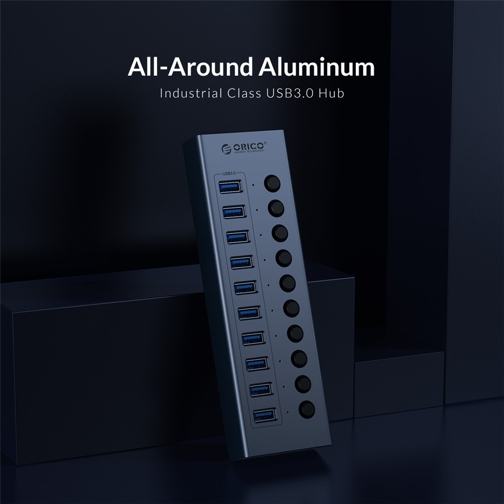 ORICO BT2U3-7AB Aluminum Alloy Multi-port HUB with Individual Switches-5