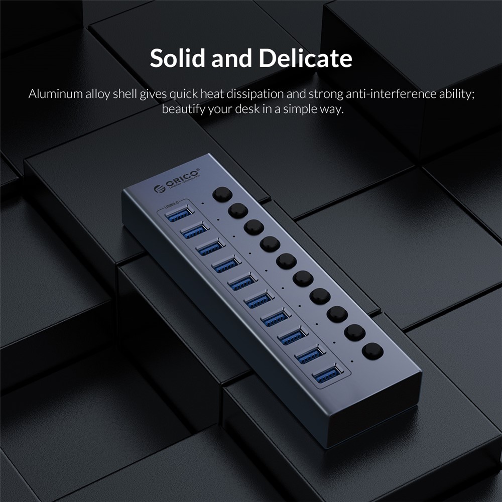 ORICO BT2U3-10AB Aluminum Alloy Multi-port HUB with Individual Switches-13