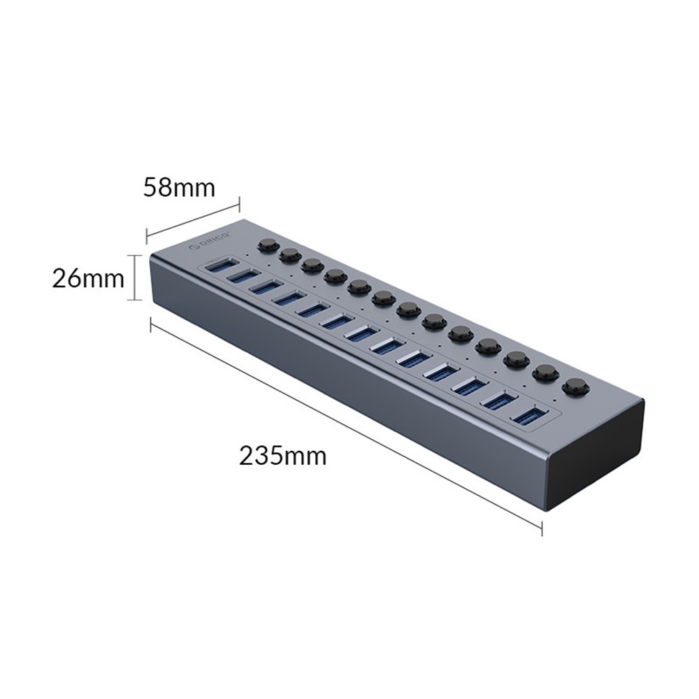 ORICO BT2U3-13AB Aluminum Alloy Multi-port HUB with Individual Switches-4