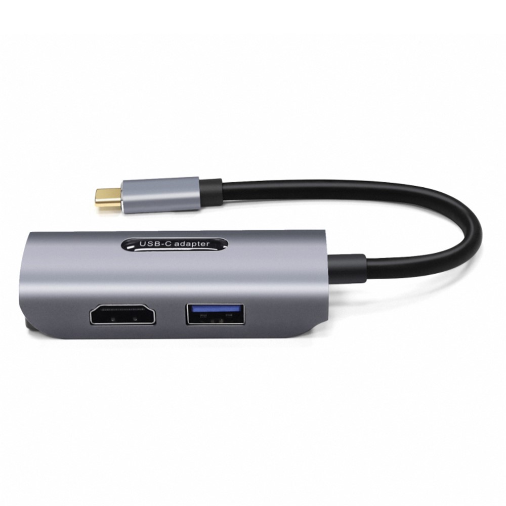 V186A 3 In 1 Typ-C-Hub-Adapter USB-C Bis VGA + USB3.0 Dock Station Splitterkabel Für Laptop-6