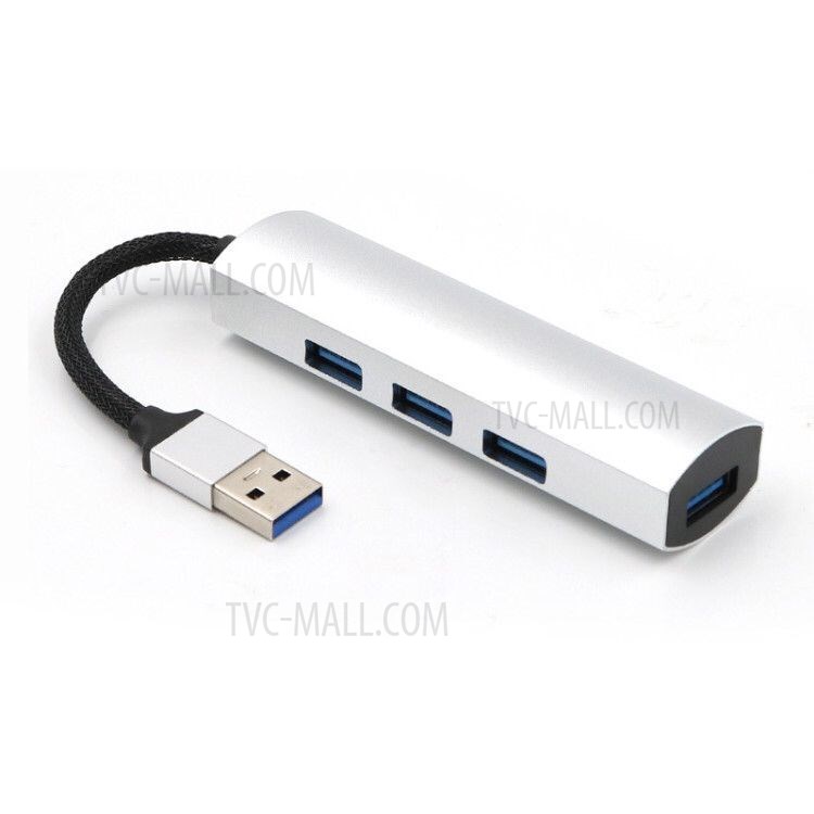 T-552 4 Ports USB 3.0 HUB Multi USB Splitter Adapter Converter Cable for Laptop PC Computer - White-1