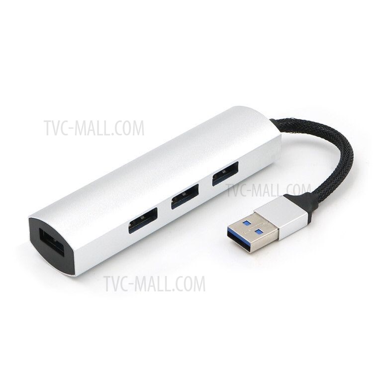 T-552 4 Ports USB 3.0 HUB Multi USB Splitter Adapter Converter Cable for Laptop PC Computer - White-2