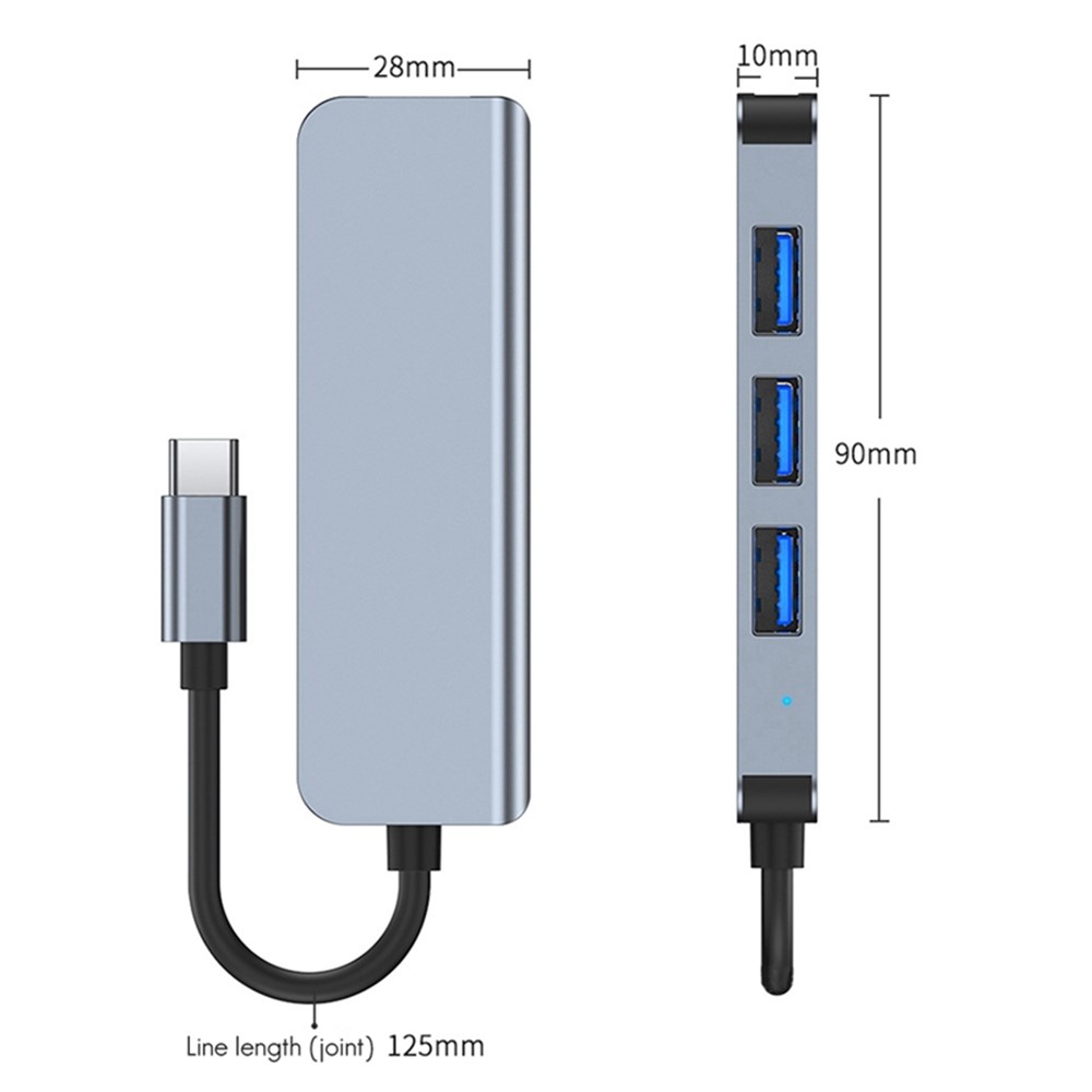 USB C Hub to 4xUSB Ports Adapter Compatible for USB C Laptops and Other Type C Devices-6