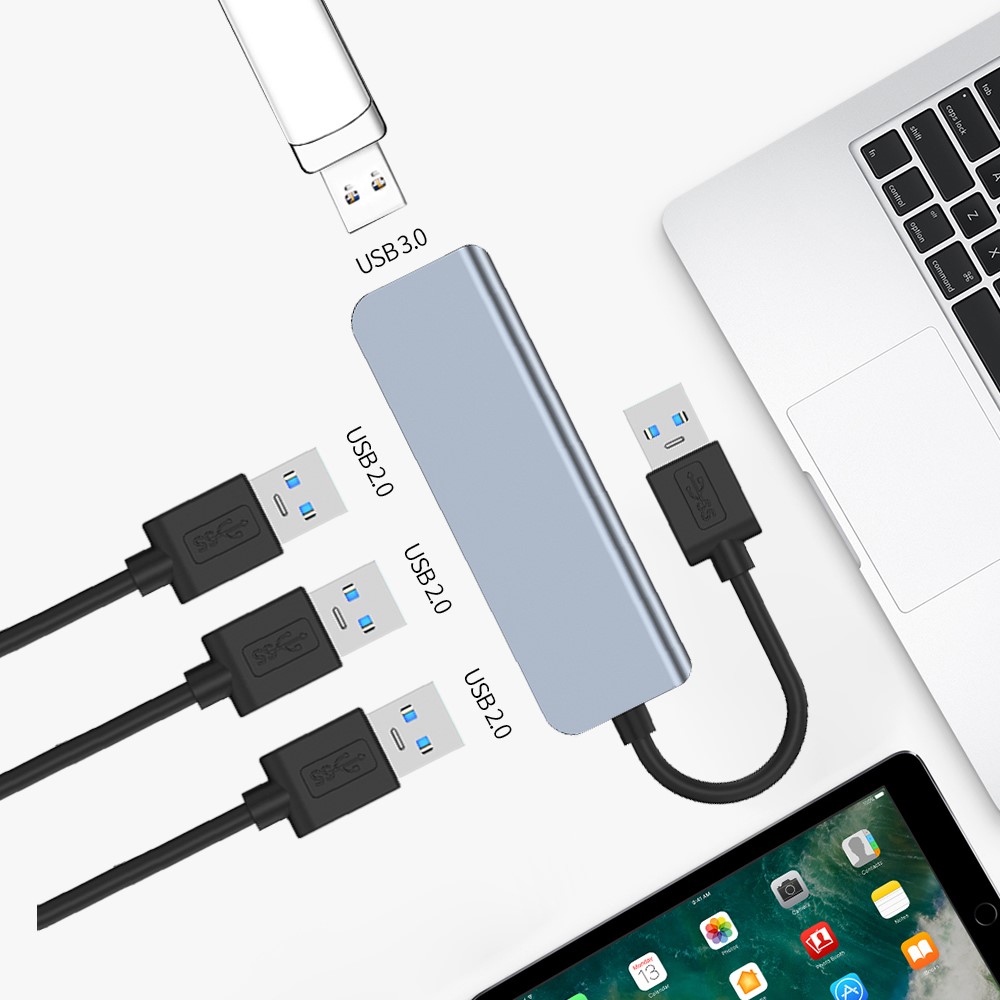 YG-2013U 4 in 1 USB 3.0 Hub Adapter Data Synchronization Converter Support 5Gbps/480Mbps/OTG for Computers Laptops-3