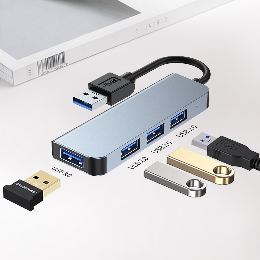 YG-2013U 4 in 1 USB 3.0 Hub Adapter Data Synchronization Converter Support 5Gbps/480Mbps/OTG for Computers Laptops-4