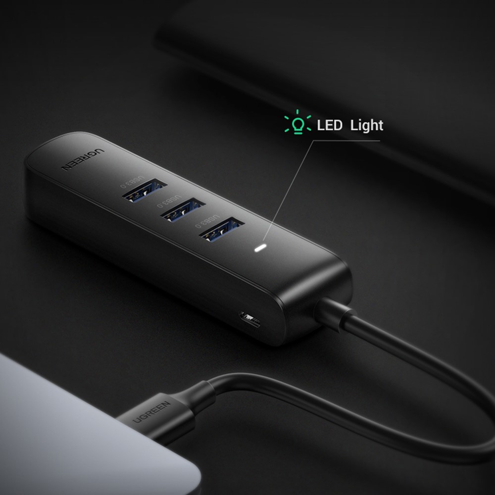 UGREEN For MacBook Pro Air 2020 Surface Notebook PC Laptop Portable USB 3.0 Splitter Adapter 4 Ports USB Hub-10
