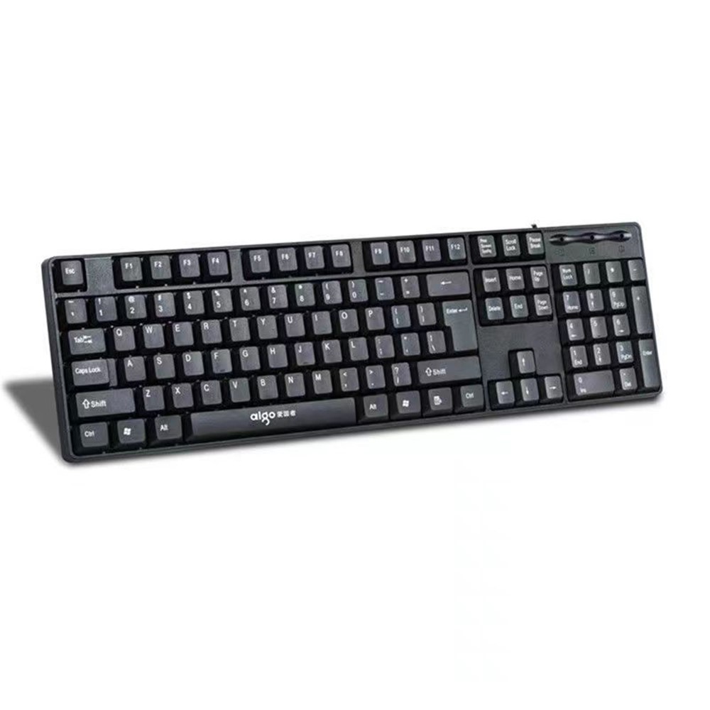 AIGO W921 Computer Wired Keyboard USB Wired Full Size 104Key Ergonomic
